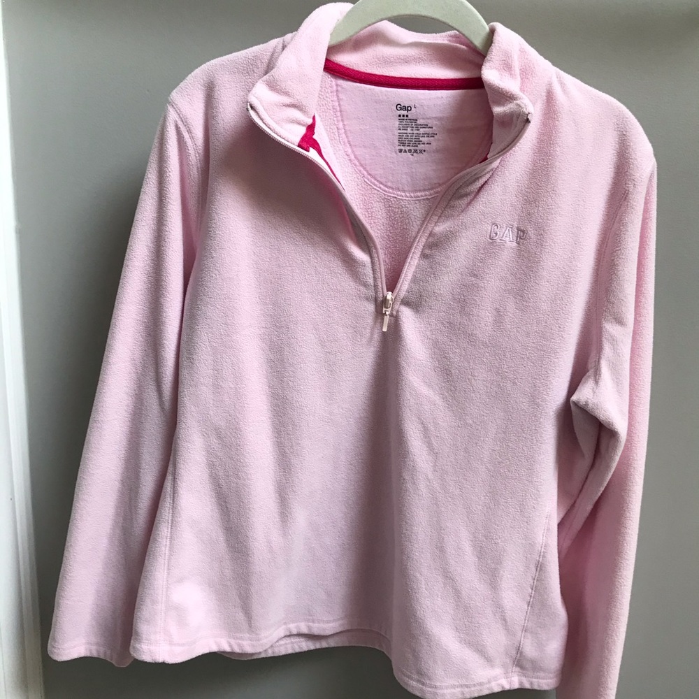 Gap pink 1/4 zip fleece